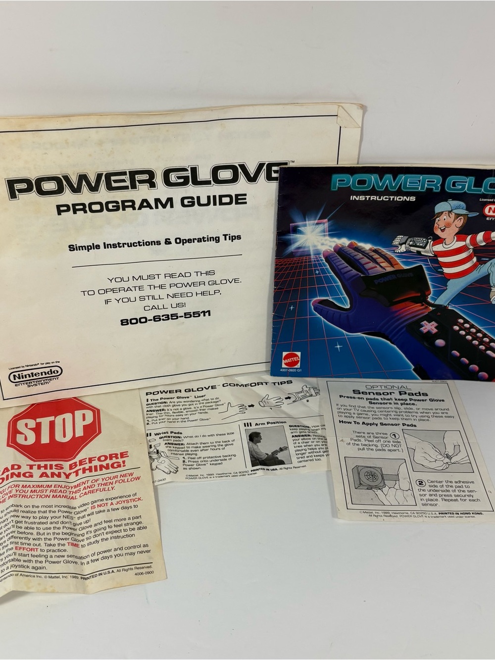 Power Glove Programing Manual Authentic Nintendo NES Instruction Booklet 1989